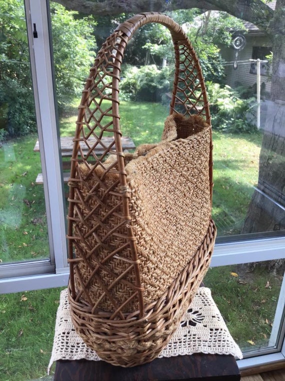 Vintage 1960s 1970s Handbag Large Basket Purse St… - image 5