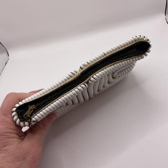 Vintage 1940's Clutch Handbag Telephone Cord Purs… - image 6