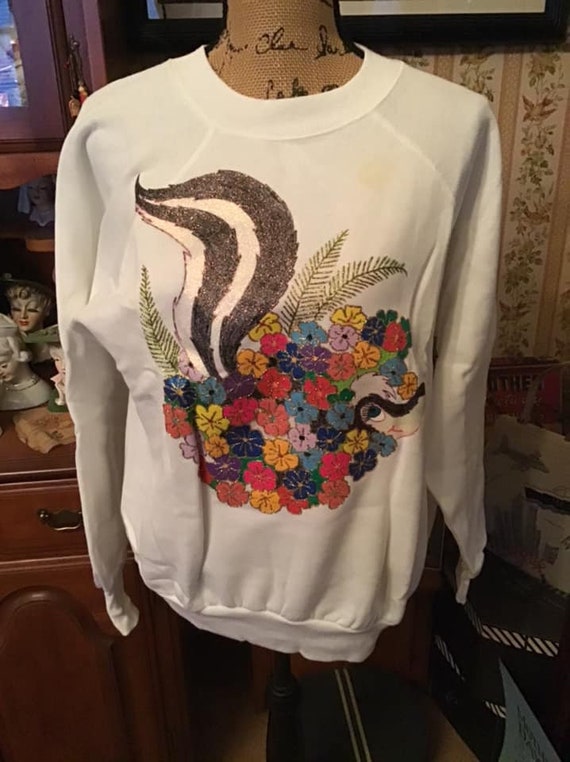 Vintage 1980's Sweatshirt Pullover Deadstock Whit… - image 4