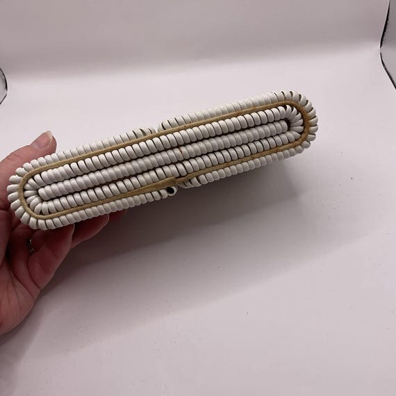 Vintage 1940's Clutch Handbag Telephone Cord Purs… - image 5