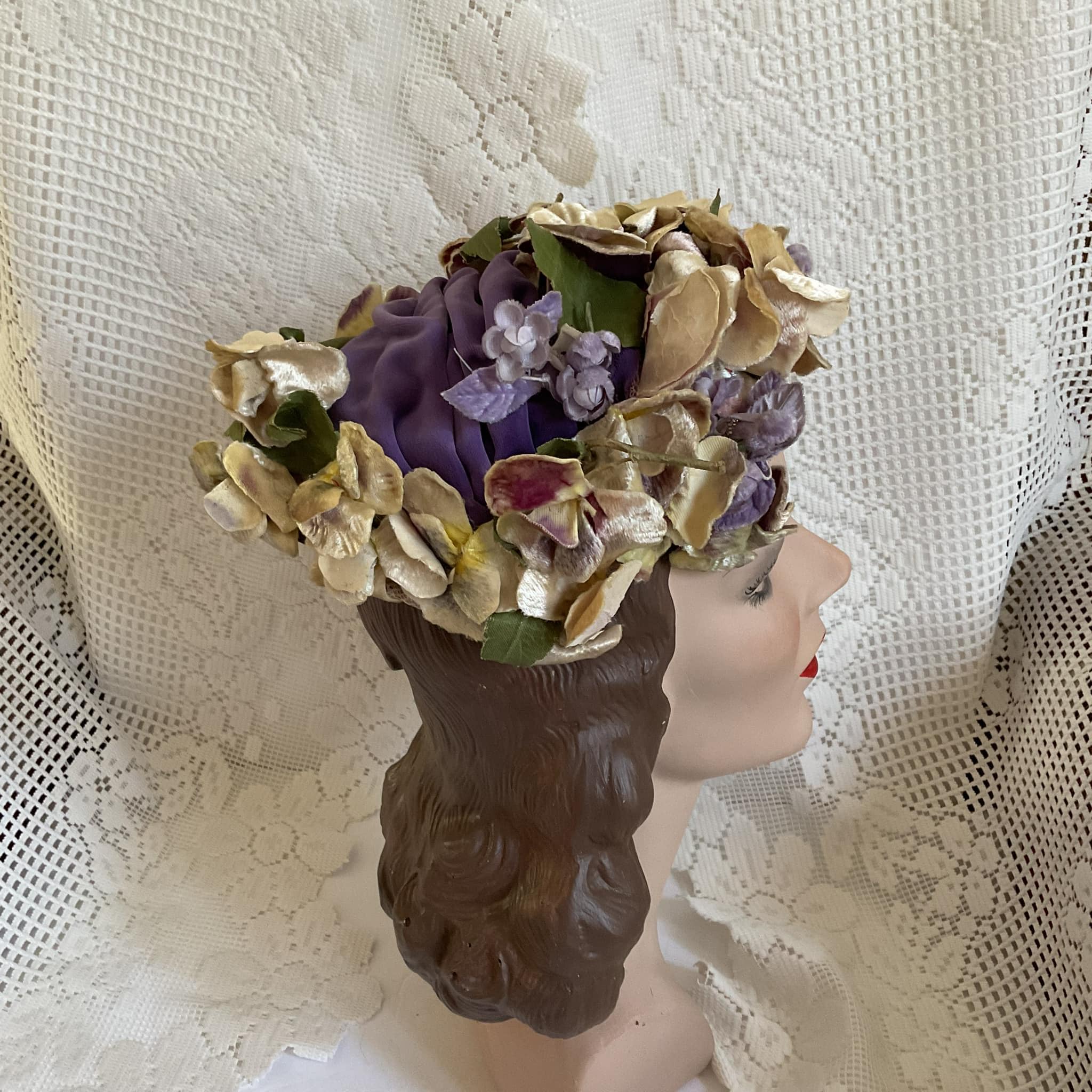 Vintage 50\'s Firenze & Mr. Norman Purple Hat Vintage  main image 2
