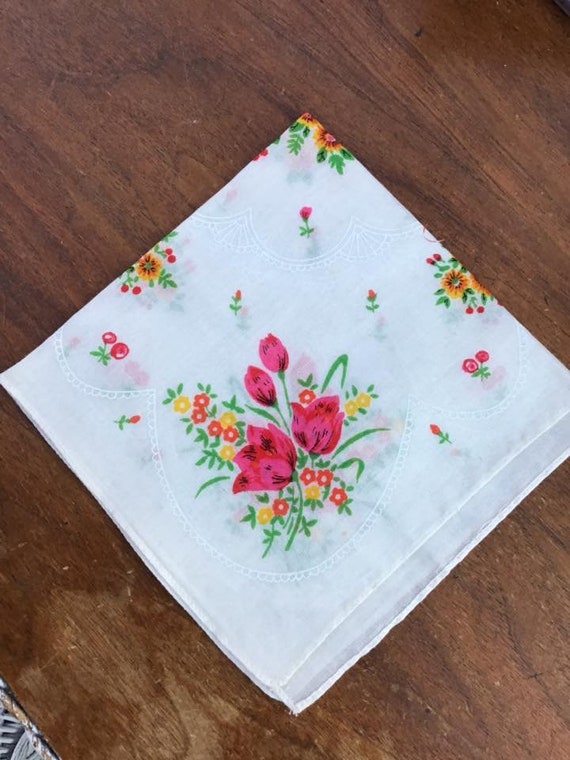 Vintage 1960's 1970's Handkerchief Hankie Deadsto… - image 5