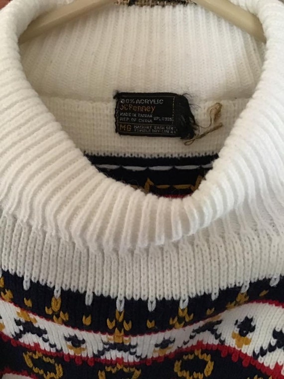 ヴィンテージ 1970年代 セーター スキー 冬 アクリル *JCPENNEY
