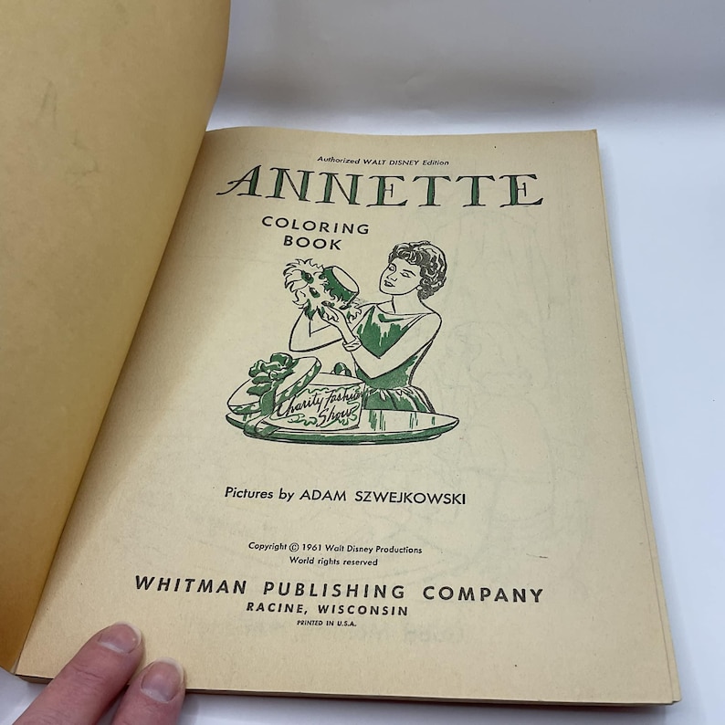 Vintage 1960's Coloring Book (dated 1961) *annette Funicello* Whitman ...