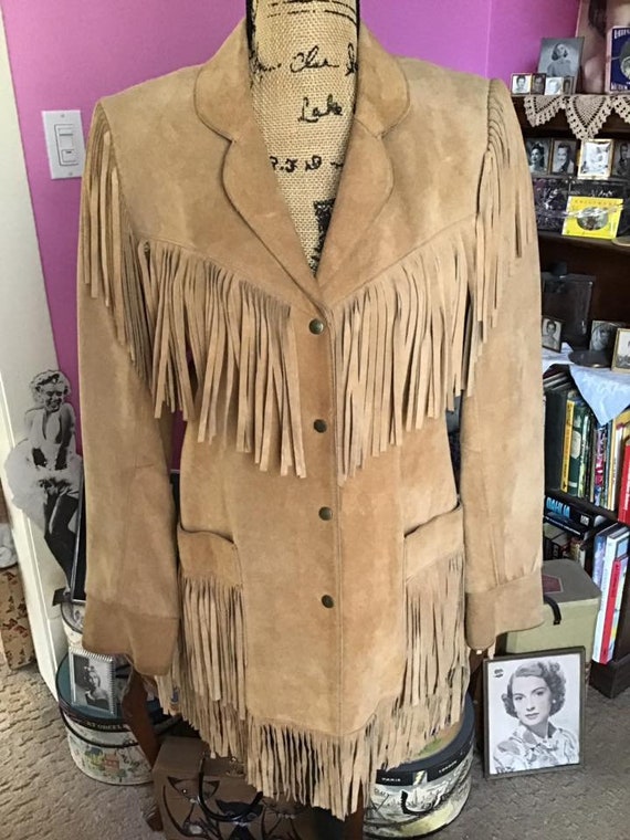 Vintage 1980's 1990's Jacket Genuine Suede/Leather