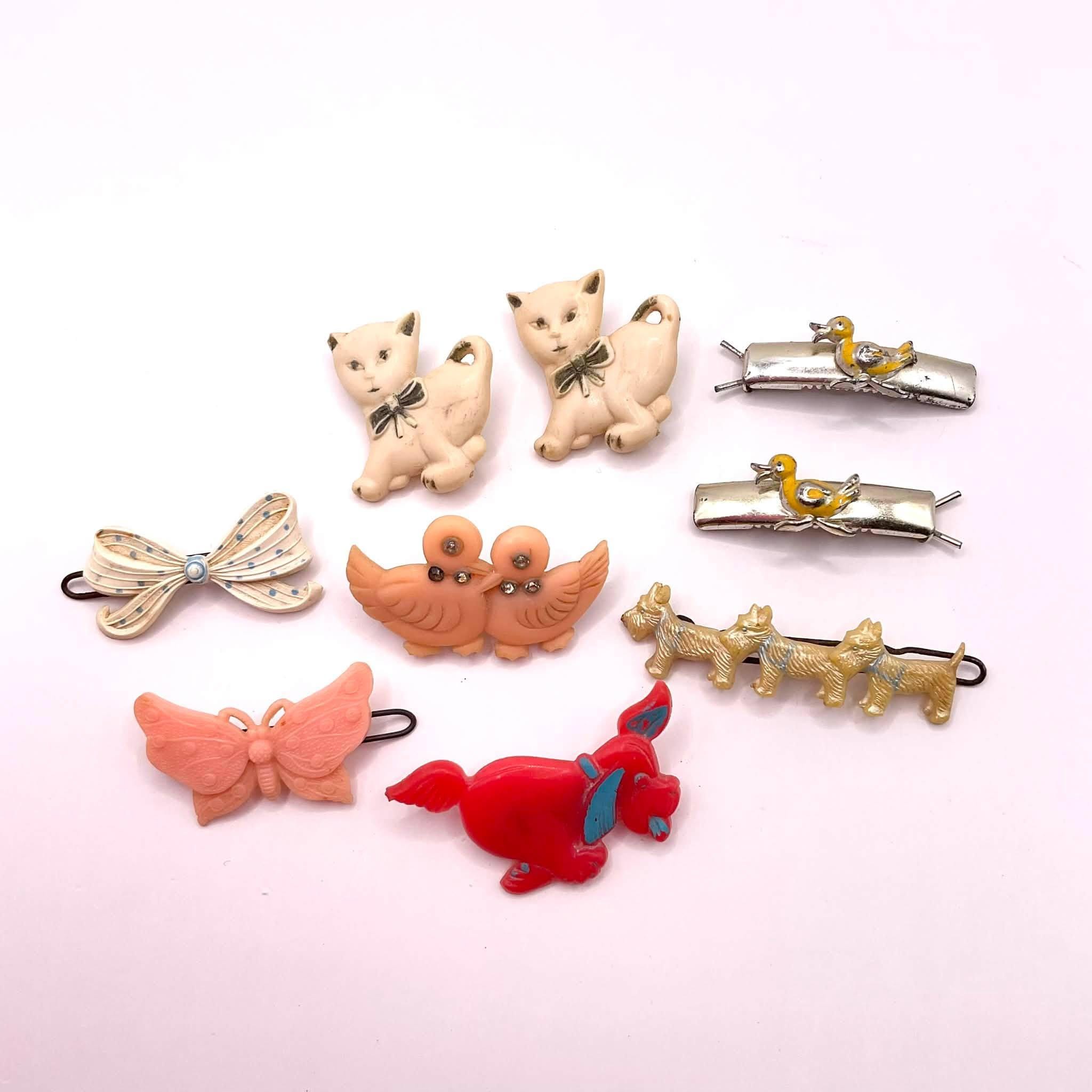 Vintage Plastic Barrettes - Etsy