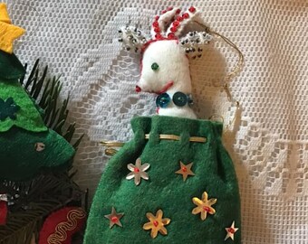 Vintage 1970's 1980's Ornaments Christmas Xmas Set of 3 Handmade