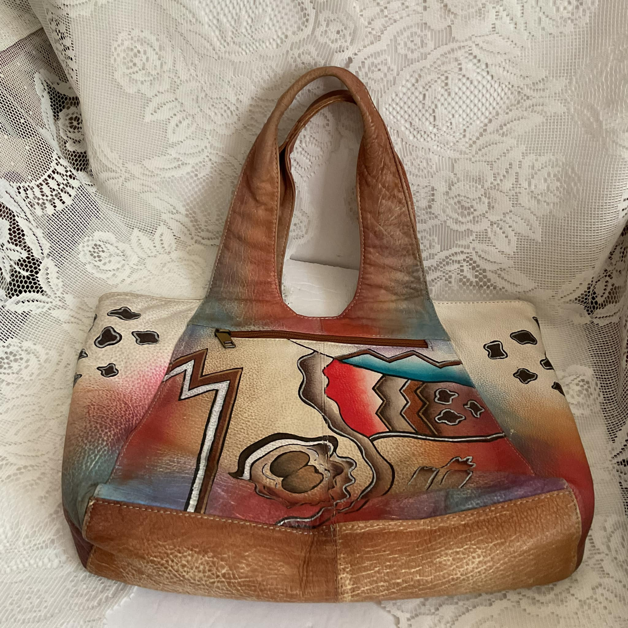 Vintage 1990's Handbag Purse *great American Leather Works Vintage 1990's Handbag Purse *great American Leather Works