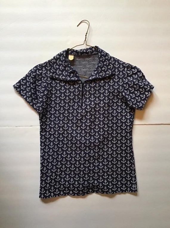 Vintage 1960's 1970's Shirt *YOUNG BOYS SIZE* Dark