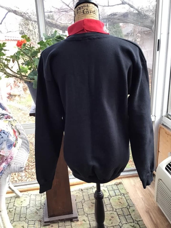 Vintage 1990's Sweatshirt Black Pullover (Dated 1… - image 6