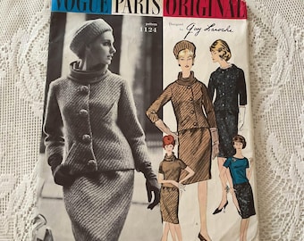 Wzór vintage z lat 60. *Oryginalny Vogue Paris zaprojektowany dla Guy Laroche* #1124