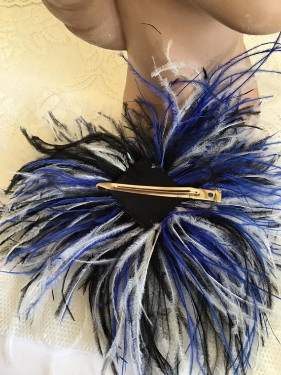 Vintage 1970's Feather Hair Fascinator Made From … - image 8