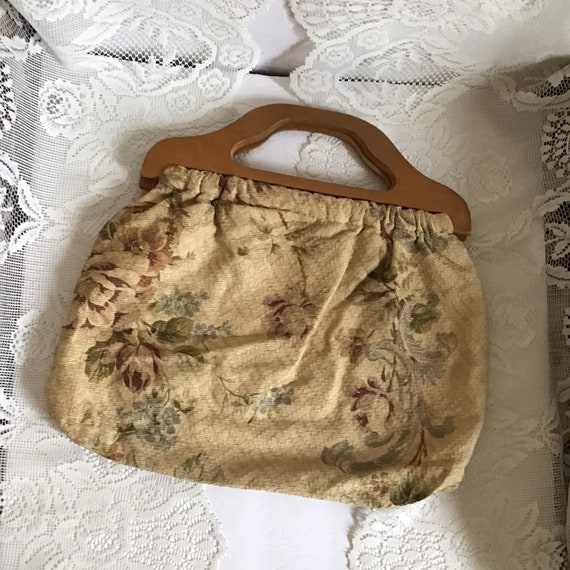 Vintage 1950's 1960's Handbag Sewing Tote Handmad… - image 1