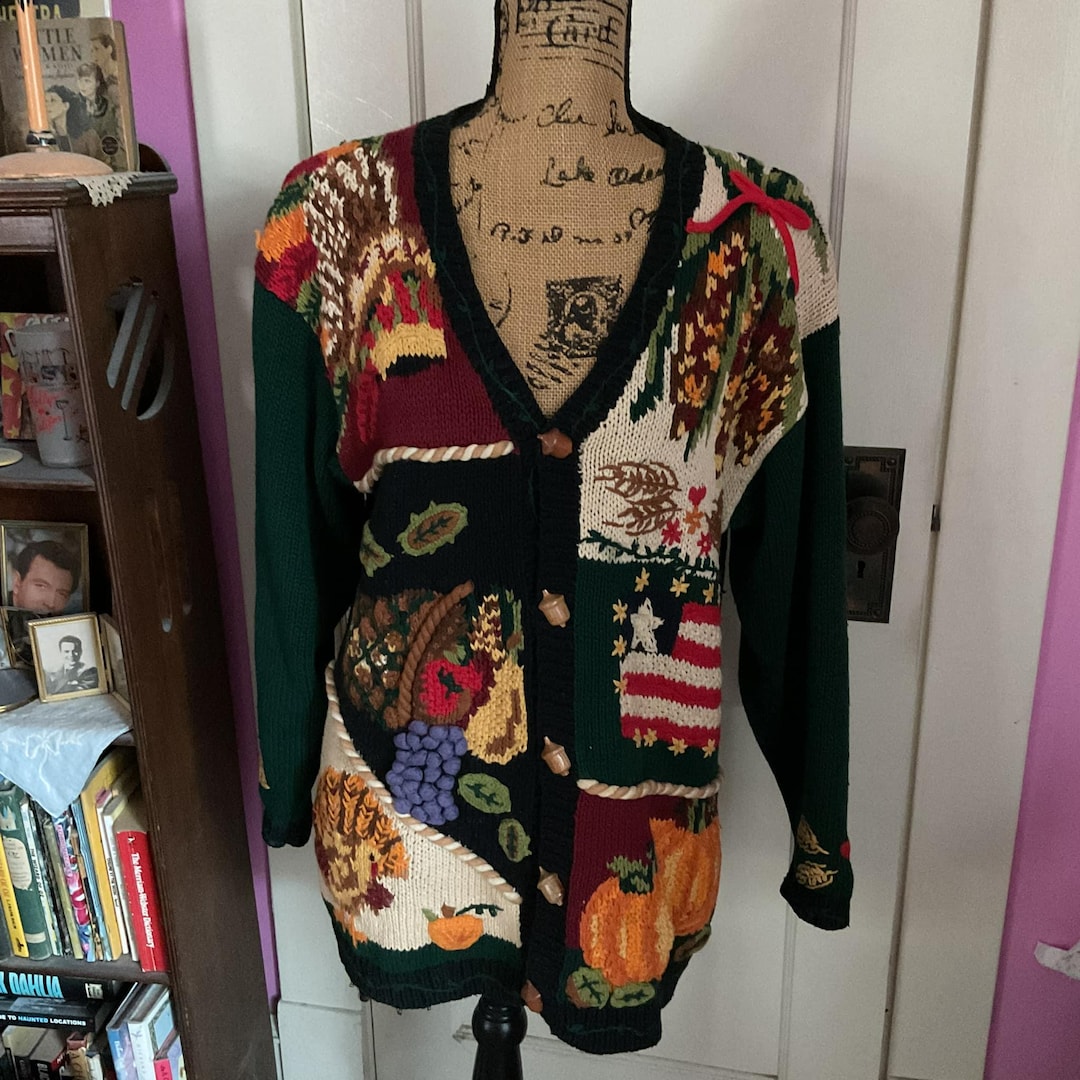 Vintage 1990's Sweater Cardigan Jumper *eagle's Eye Collectibles