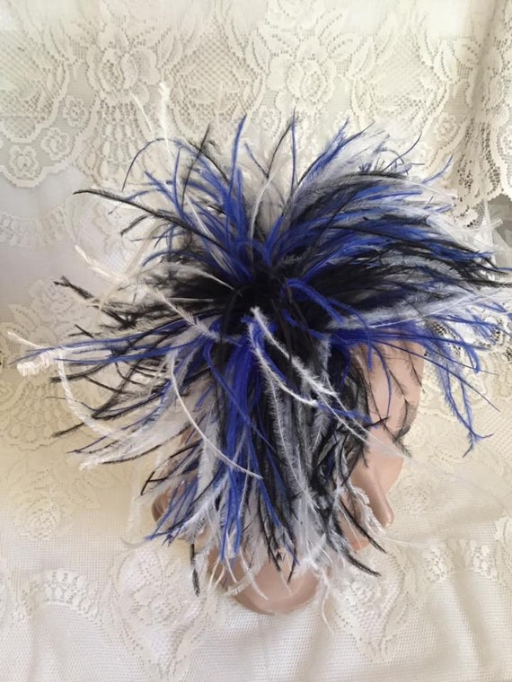 Vintage 1970's Feather Hair Fascinator Made From … - image 7