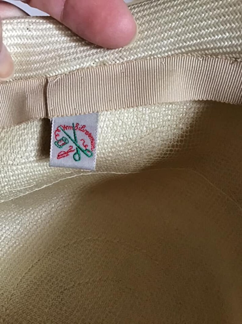 Vintage 1950/'s 1960/'s Hat Off WhiteLight Cream Color Comes With Original Store Receipt Beaded Brooch On The Front