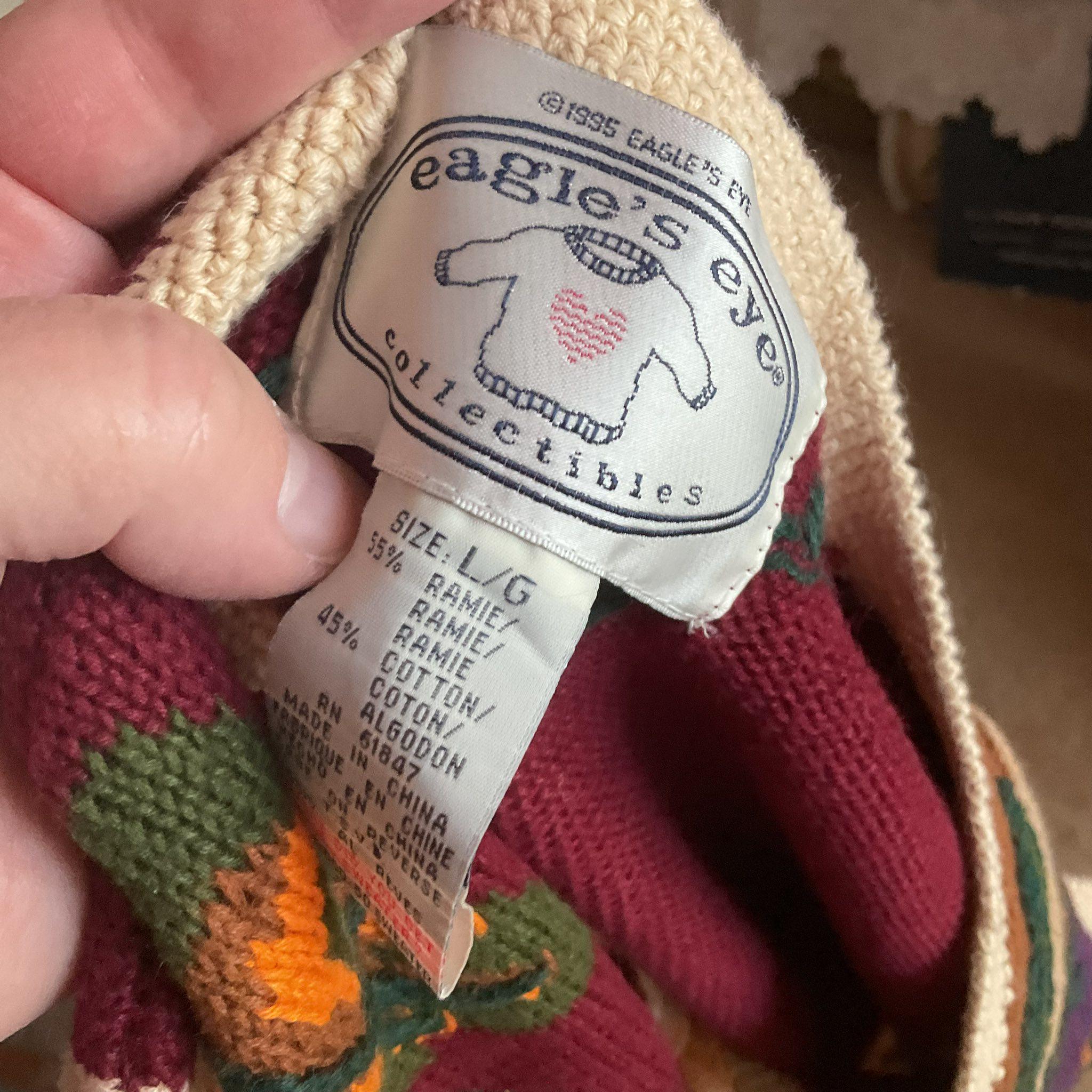 Vintage 1990's Sweater Button Down Vest *eagle's Eye Collectibles