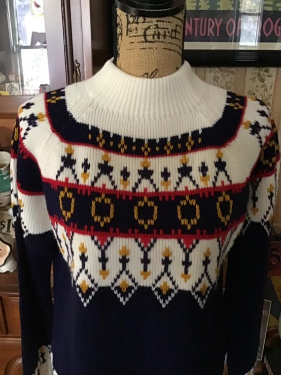 Vintage 1970's Sweater Ski Winter Acrylic *JCPENN… - image 5