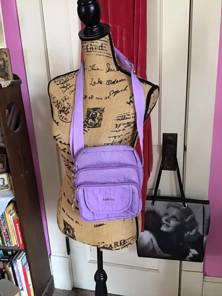 Vintage 1990's Y2K Shoulder Bag Cross Body Bag *kipling* Lavender