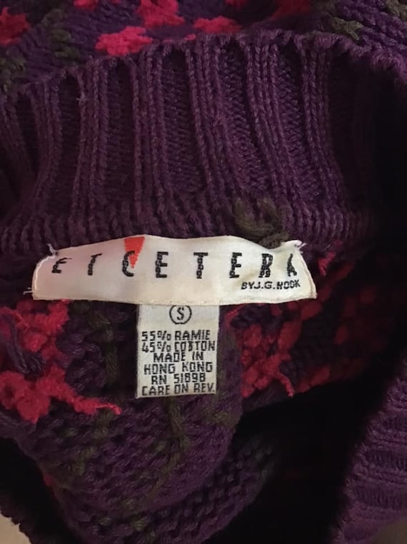 Vintage 1980's Sweater Pullover *ETCETERA By J.G.… - image 2