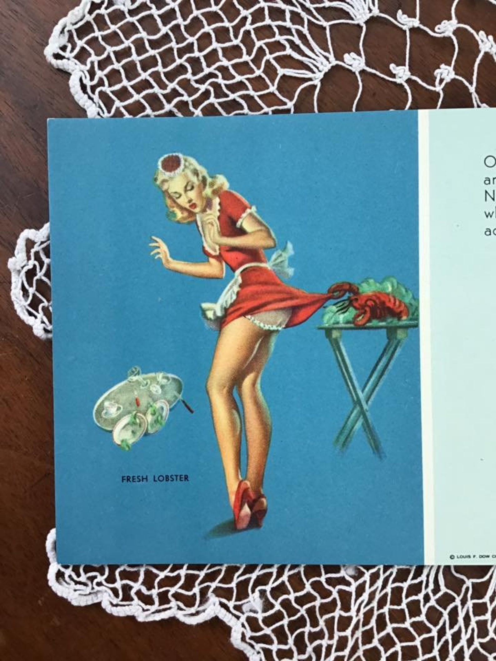 Vintage 1940s Calendar Pin Up Lady On A Ink Blotter Etsy