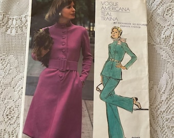 Ubrania w stylu vintage z lat 60. i 70. XX wieku *Vogue Americana* Designer Teal Traina* nr 2812