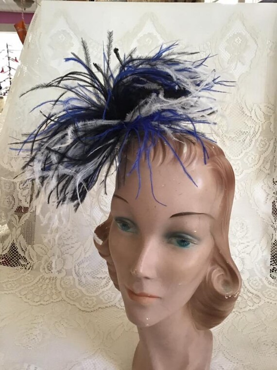 Vintage 1970's Feather Hair Fascinator Made From … - image 4