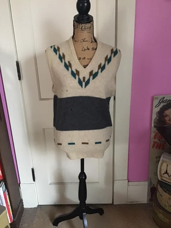 Vintage 1960's 1970's Sweater Vest *Marshall Fiel… - image 3