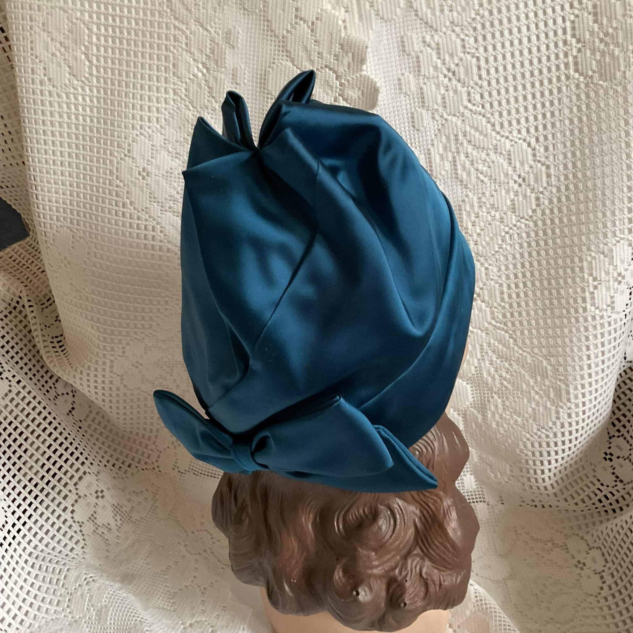 Vintage 60s Satin Turban - Etsy