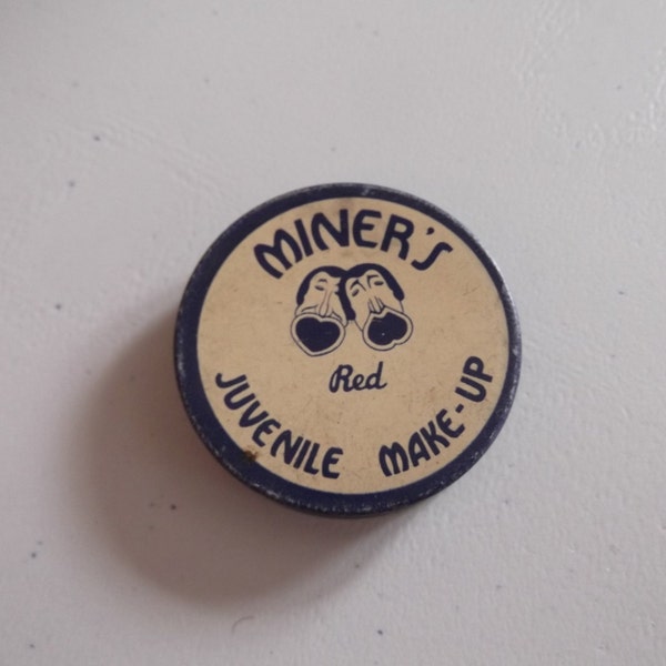 Vintage 1930s Make-Up MINER'S Master"s Of Make-Up Since 1864 Red Juvenile Theatrical