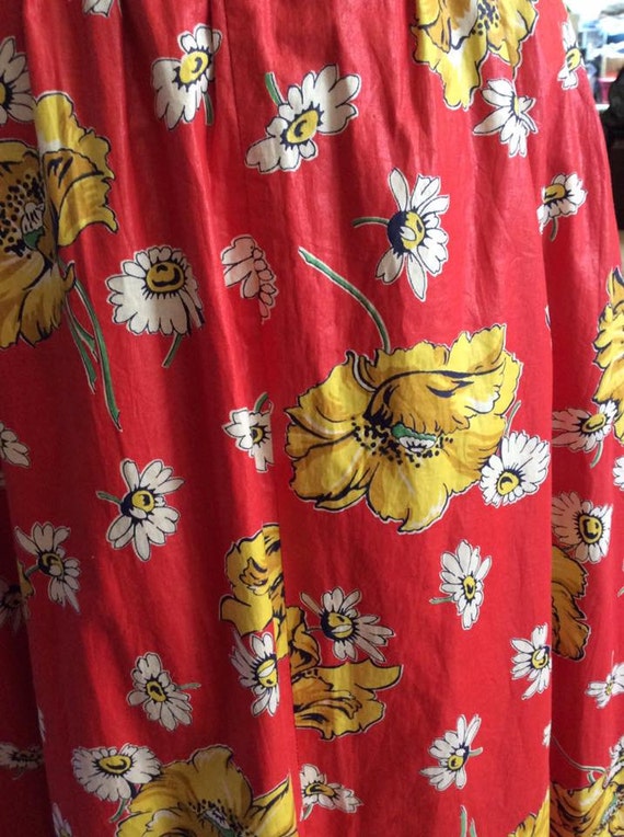 Vintage 1940s Skirt Floral Fabric From The 1940s … - image 2