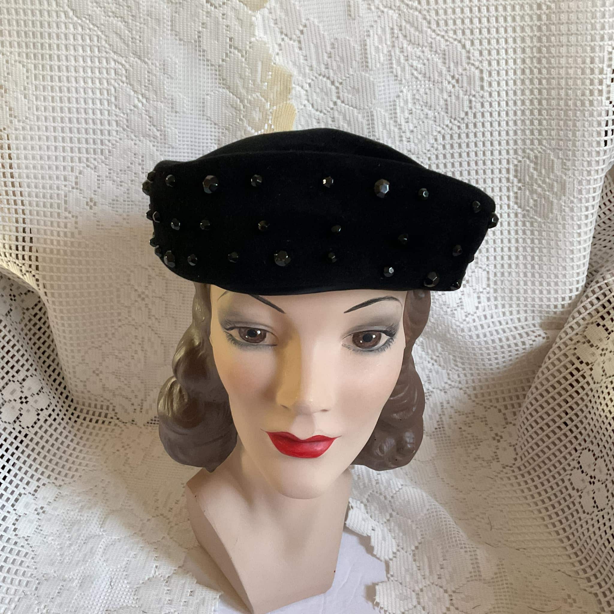 Vintage Selene‎ HB New York Hat Body Made In Italy 22” White ~Rhinestone Accent Hat Body Made Italy - Etsy main image 4