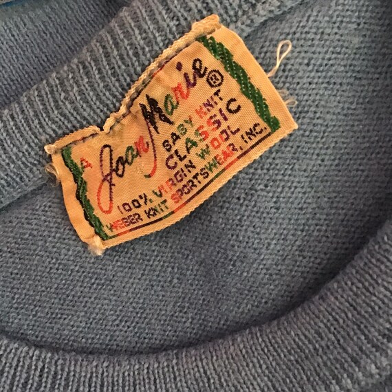 Vintage 1940's Sweater Short Sleeve Pullover Ligh… - image 2