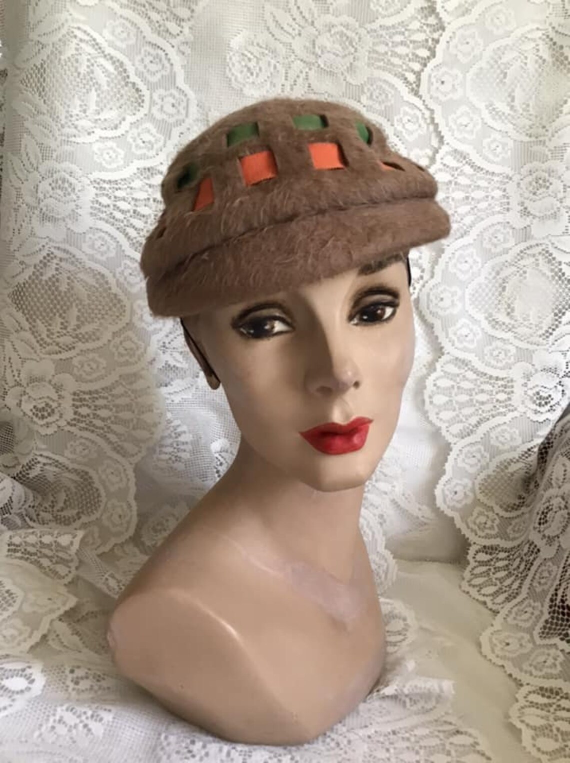 Vintage 1950's Hat quakermaid Exclusive Tan Hat With Etsy