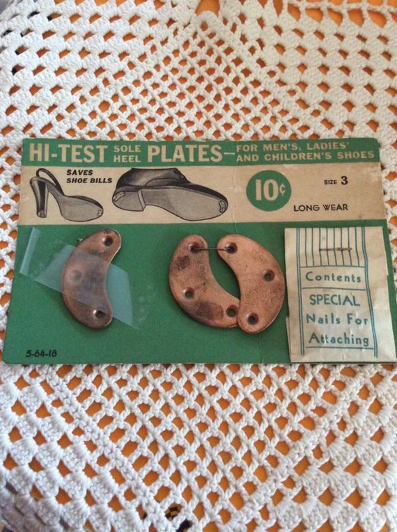 Vintage 1940s 1950s Hi-Test Sole And Heel Plates M
