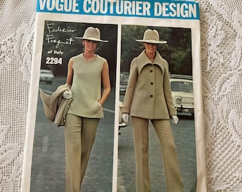 Ubrania w stylu vintage z lat 60. i 70. XX wieku *Projekt Vogue Couturier* Projektant Federico Forquet* #2294