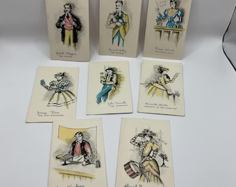 Vintage 1930's Bridge Tally Cards Set Of 8 Deadstock Never Used *The BUZZA Co. INC.* All Sold Together