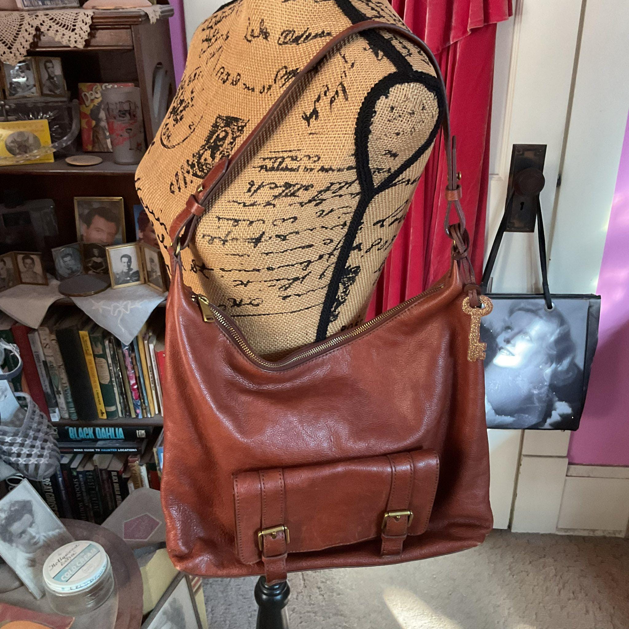 Vintage 1990's Y2K 2000's Shoulder Bag Purse Auburn Brown Color