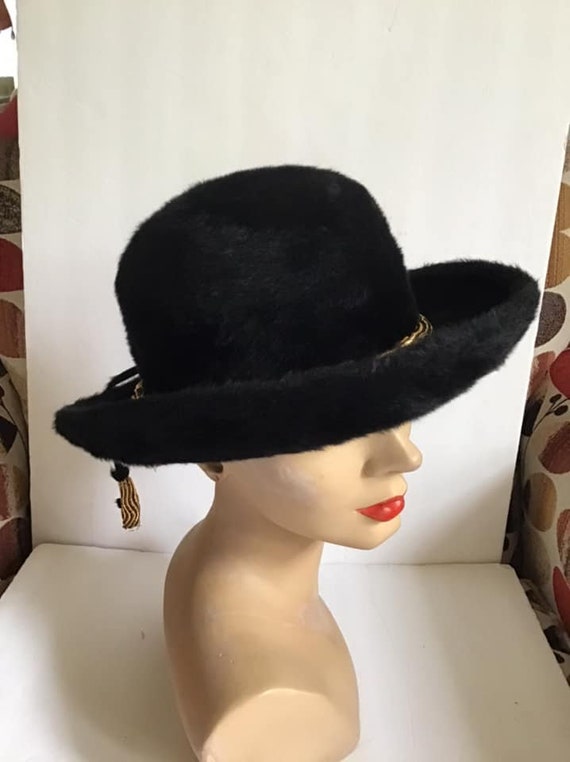 Vintage 1950's 1960's Hat *Mr. John Classic* Dark 