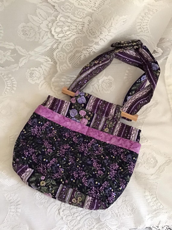 Vintage 1990's Y2K Purse Handbag Purple Lavender … - image 1