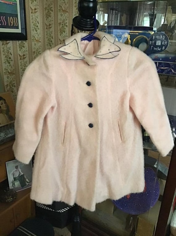 Vintage 1950's Coat LITTLE GIRL'S Size Cotton Cand