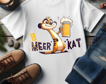 Meerkat Beer Graphic Tee | Unisex Softstyle Cotton T-Shirt