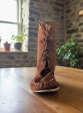 Handmade Men’s Suede Moccasin Boots – Suede Leather Upper & Crepe Sole product logo