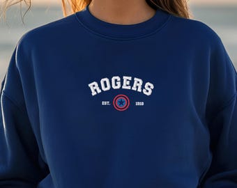 Embroidered Rogers 1918 Sweatshirt, Rogers Sweatshirt, Winter Soldier Sweatshirt, Winter Soldier Sweatshirt, Captain America Sweatshirt