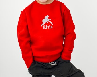 Elvis Presley Embroidered Toddler Shirt, Vintage Rock Baby Onesie, Retro Music Kids Shirt, Rock ’n’ Roll Toddler Sweatshirt, Elvis Kids Tee
