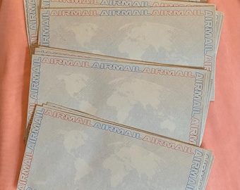 Air Mail envelopes, unposted, antique junk journals, baby boomer gifts, scrapbooking supplies
