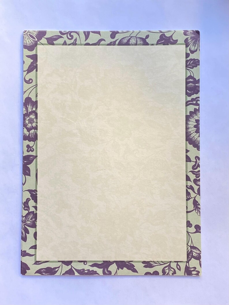 Fancy Writing Paper Rocks Vintage Fancy Writing Paper for Pen Pals, Snail Mail • Floral ...