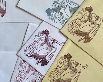 Decorated envelopes | pen pal, snail mail, junk journal | rubber stamp art, Do Not Bend