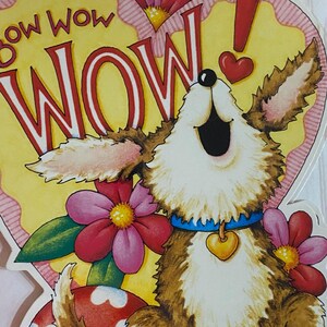 cartes vintage pour la Saint-Valentin, chiot Mary Engelbreit | lot de 4 | mignons cottagecore artsy des années 1990 rétro kitsch correspondant échanger des cadeaux courrier postal