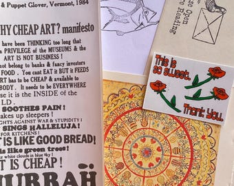 Snail mail kit • vintage stationery, handmade stickers, pen pal gifts